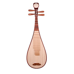 YueHai 914JZ-1 Pipa – Dalbergia Ostosperma Wood, Natural Finish, Yun Cloud Head, Wooden Pegs