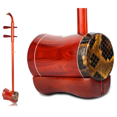 HuQiu Professional Rosewood Gaohu 5413 – Handcrafted Suzhou Instrument with Burmese Python Skin & German Strings