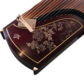 Dunhuang Guzheng 695T "Pure Essence of Innocence" (Peony) – Bone Carving, High-Quality Zither with Bright Highs, Rich Mids, and Powerful Lows