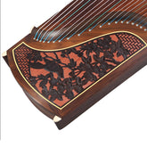 Dunhuang Guzheng 692F "Jade Shadow Eternal" – Premium Zither with Carved Floral Design and Bright, Transparent Sound