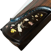Huali Guzheng 803BH “Moonlight Over the Lotus Pond” — Ebony Frame, Mother-of-Pearl Inlay, Professional Grade