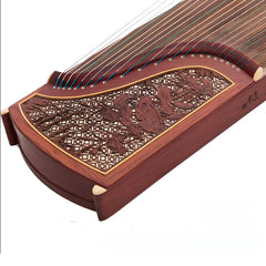 Dunhuang Guzheng 694FFW "Lotus Dew Fragrance" – Premium Carved Zither with High Brightness and Rich Expressive Tone