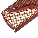 Dunhuang Guzheng 694L "Colorful Auspiciousness (Peony)" – 163cm Zither with Carved Craft, Bright Tone