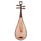 YueHai 9115-1 Chinese Pipa – Anog Araracanga Wood, Natural Finish, Yun Cloud Head, Wooden Pegs