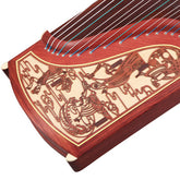 Dunhuang 694M "Fishing Boat Song at Dusk" Guzheng – 163cm Zither with Floral Inlay, Premium Ancient Rosewood