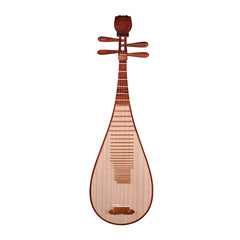 YueHai 914B-AA Concert Pipa – Premium Dalbergia Ostosperma, Natural Polish, Yun Cloud Head, Wooden Pegs