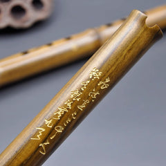 Professional Huangtanwood Xiao Flute | Handcrafted Yellow Sandalwood Bamboo Flute for Performers & Learners