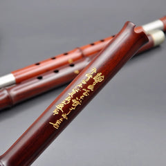 Professional Rosewood Xiao Flute | YueJiang Handcrafted Zitan Xiao for Performers, Teachers & Learners