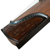 Huali Guzheng 806MS “Poetic Grace” – Hand-Carved Ebony Chinese Zither with Grade-1 Paulownia Soundboard
