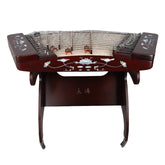 YueHai 621T-2-A Professional Yangqin – "Moonlit Lotus Pond" Design, Rosewood Finish, Model 402