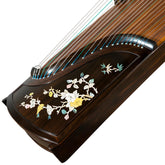 Huali Guzheng 803BN “Birdsong and Blossoms” — Ebony Frame, Mother-of-Pearl Inlay, Professional Grade