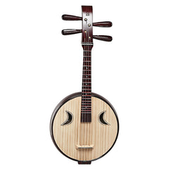 Yuehai 501Z Professional Xiaoruan – Chinese Small Ruan in Mountain Elm with Han Dynasty Official Hat Headstock(山榆木)