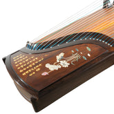 Huali Guzheng 801GH “Pure Elegance” – Bone-Carved & Mother-of-Pearl Ebony Chinese Zither with Grade-1 Paulownia Soundboard