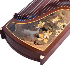 Dunhuang Guzheng 7691P "Floating Light & Colorful Child's Play" – Premium Carved Zither with High Brightness and Expressive Tone