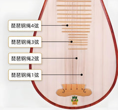 Dunhuang Pipa Strings – Nylon-Wound Steel Strings (1st–4th) | Professional Strings for Traditional Chinese Pipa