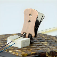 Professional Brushed Antique Copper Erhu Mute – Sound Dampener Clip for Erhu Bridge