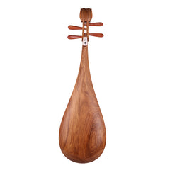 YueHai Pipa 9119-1 – Premium Chinese Lute in Natural Finish Rosewood with Cloud Motif