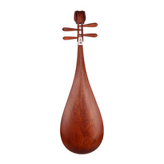 YueHai 914B-AA Concert Pipa – Premium Dalbergia Ostosperma, Natural Polish, Yun Cloud Head, Wooden Pegs