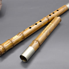 Professional Huangtanwood Xiao Flute | Handcrafted Yellow Sandalwood Bamboo Flute for Performers & Learners