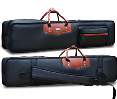 Deluxe Dual Erhu Case – Faux Leather, Velvet Lining, High-Density Padding, Fits Two Instruments