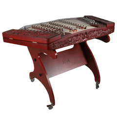 YueHai 622M-A Dragon Carving Yangqin – Premium African Rosewood, Model 402 Professional Dulcimer