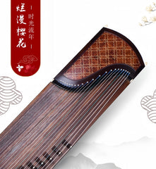 Dunhuang 9DH695OOE "Timeless Moments" Guzheng – 163cm Zither with "Romantic Sakura" Design, Premium Indonesian Rosewood, and Excellent Tone
