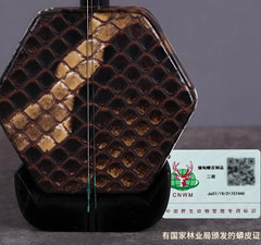 Wan Qixing Ebony Wood(黑檀) Erhu – Professional Chinese Fiddle for Beginners & Intermediate Players