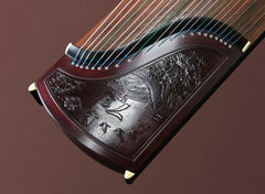 Dunhuang 9DH698FF "Glory of China" Guzheng – 163cm Zither with Intricate Shallow Relief Carving, Premium Materials, and Clear Tone
