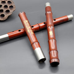 Professional Rosewood Xiao Flute | YueJiang Handcrafted Zitan Xiao for Performers, Teachers & Learners