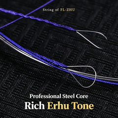 FL-ZHU No.9803 Golden F Solo Erhu Strings – Professional A/D Set for Concert Performance