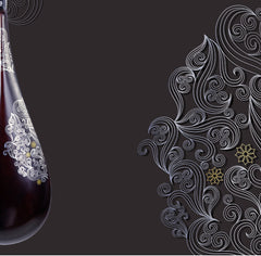 Pipa 8972XY – African Rosewood with "Prosperity Floral" Inlays