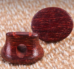 Oval-Shaped Indian Red Sandalwood(小叶紫檀) Erhu Bridge – Handcrafted Precision for Refined Tone