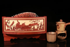 Dunhuang 694D-YY "Mandarin Ducks Playing in Water" Guzheng – 163cm Chinese Zither with Luminous Sound & Elegant Shell Inlay