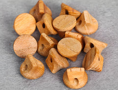 Professional Erhu Bridge - Handcrafted Chun Wood for Enhanced Sound – Premium Round Shape (Set of 3)