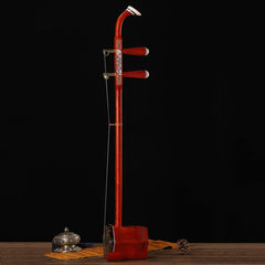 Chinese Erhu 2 Stringed Chinese Rosewood Violin Fiddle Instrument Chinese 2 Stringed Instrument with Learn DVD,Rosin, Hard Case, Clean Cloth, Bridge
