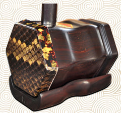 HuQiu Premium Dalbergia (Large Leaf) Rosewood Professional Erhu (Gold Seal) 5133 – Expert-Level Two-String Chinese Violin Fiddle