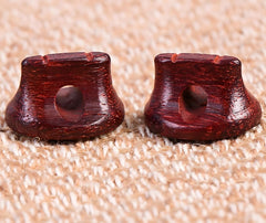 Oval-Shaped Indian Red Sandalwood(小叶紫檀) Erhu Bridge – Handcrafted Precision for Refined Tone