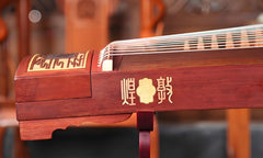 Dunhuang 694M "Fishing Boat Song at Dusk" Guzheng – 163cm Zither with Floral Inlay, Premium Ancient Rosewood