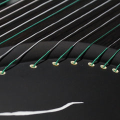Professional Black Rosewood Guzheng (163cm) - Handcrafted with Yellow Sandalwood Inlay Carvings, Suitable for All Skill Levels