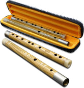 Professional Flute C key Dizi for Beginners Traditional Chinese Green Sandalwood Instrument with Free Membrane & Glue Set