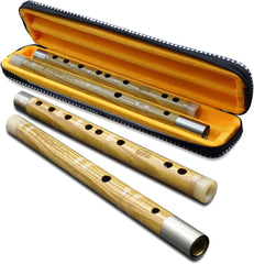 Professional Flute C key Dizi for Beginners Traditional Chinese Green Sandalwood Instrument with Free Membrane & Glue Set
