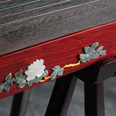 Professional Rosewood Guzheng (163cm) - Handcrafted with Intricate Thousand-Character Carvings, Suitable for All Skill Levels, Includes