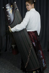 Professional Rosewood(ZITAN) Guzheng (163cm) - Handcrafted with Deep-Sea Shell Inlay, Suitable for All Skill Levels, Includes