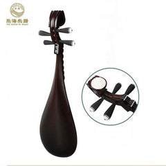 Yuehai Pipa 91W - Premium African Rosewood, Fine-Tuning Pegs, and "Floral Prosperity" Headpiece Ornament