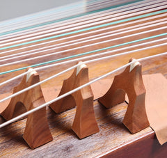 Dunhuang Guzheng 694L "Colorful Auspiciousness (Peony)" – 163cm Zither with Carved Craft, Bright Tone