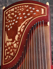 Dunhuang Guzheng 694K "Bamboo Window Night Talk (Peacock)" – 163cm Zither with Carved Craft, Rich and Expressive Tone