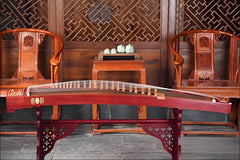 Dunhuang Guzheng 694K "Bamboo Window Night Talk (Peacock)" – 163cm Zither with Carved Craft, Rich and Expressive Tone