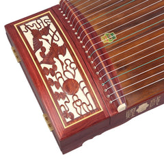 Dunhuang Guzheng 694DQ "Double Cranes Facing the Sun" – 163cm Zither with Mother-of-Pearl Inlay, Bright and Transparent Tone