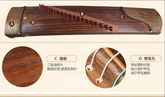 Dunhuang Guzheng 693OH "Natural Wood Grain" – Professional Level Zither with Transparent, High-Gloss Tone