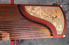 Dunhuang Guzheng 692F "Jade Shadow Eternal" – Premium Carved Zither with Transparent and Bright Tone